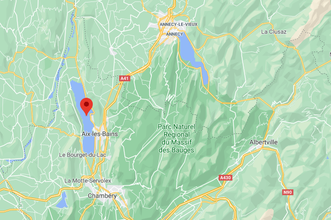 map lac du bourget from annecy