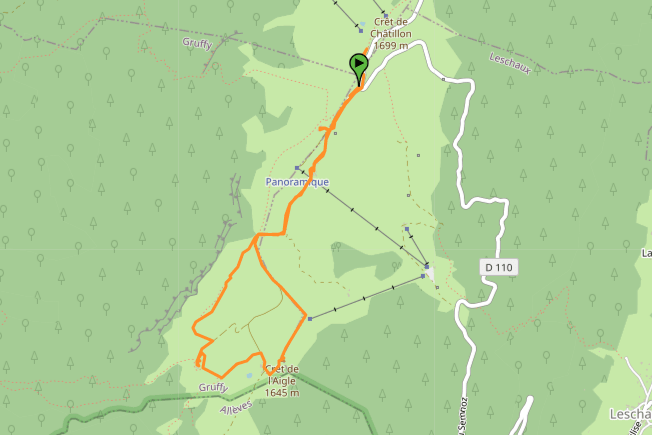 map randonnee plateau semnoz hike