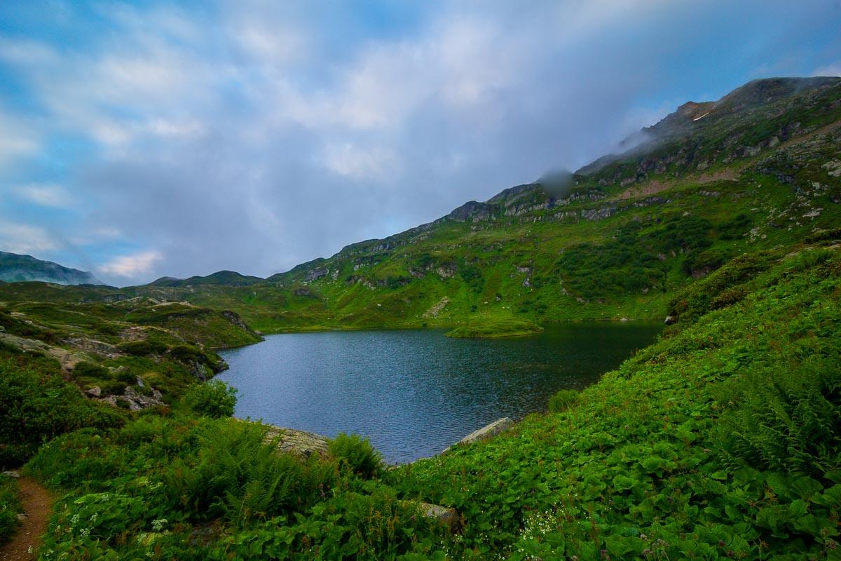 arrival at the lac de pormenaz