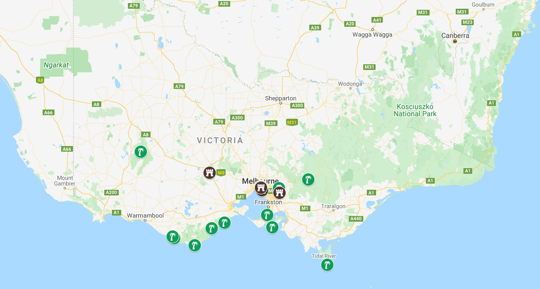 map of victoria landmarks