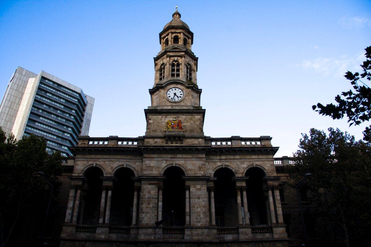 adelaide town hall is a famous landmarks in adelaide australia
