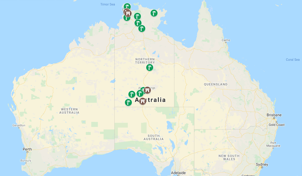map of the northern territory landmarks