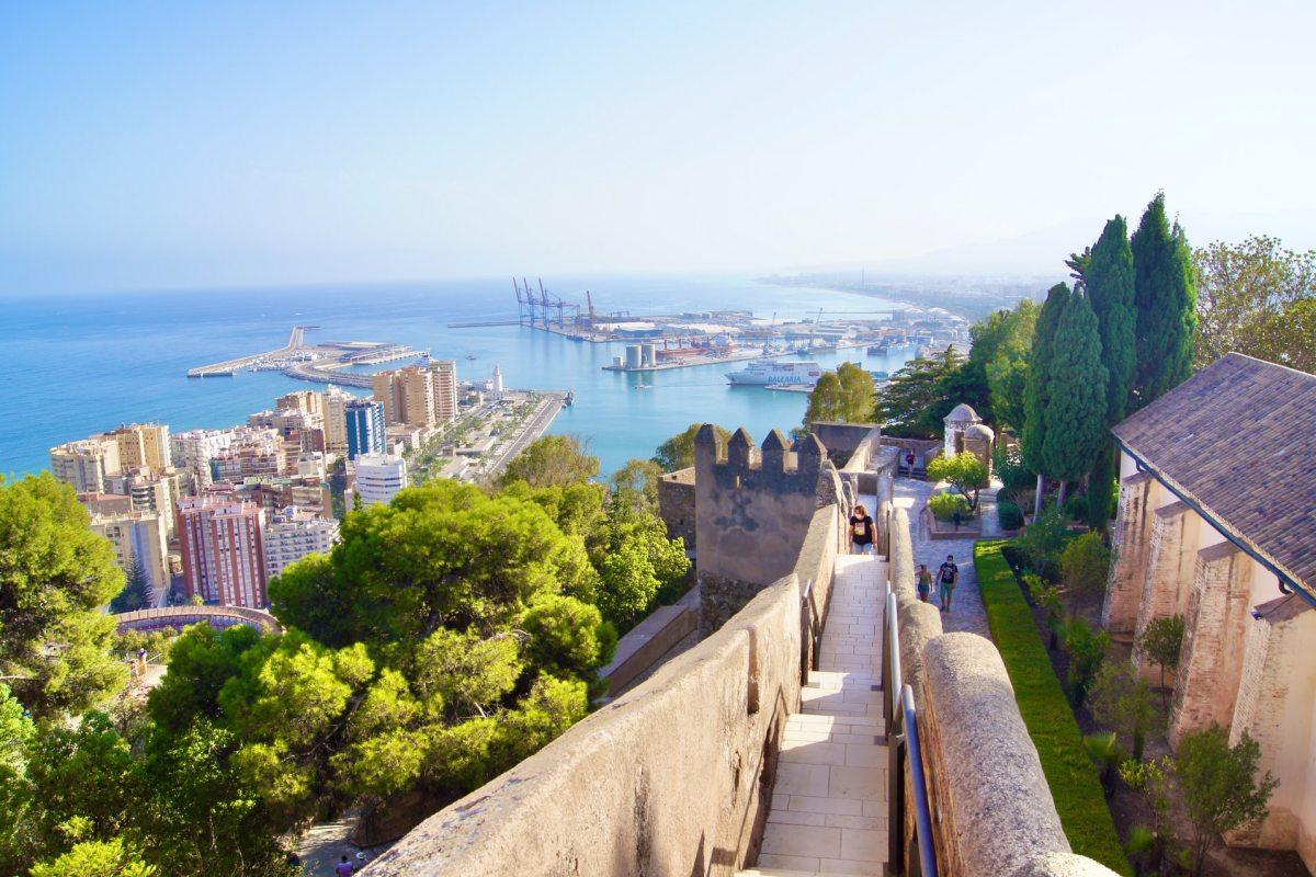 view from gibralfaro castle malaga