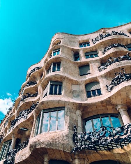 casa mila is a famous barcelona buildings gaudi has built