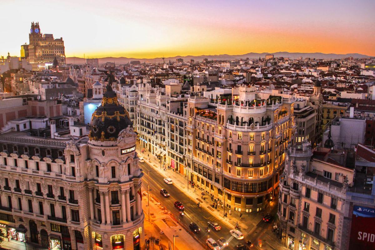 gran via is a a famous landmark in madrid