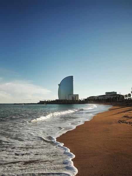 w tower is one of the most famous buildings in barcelona spain