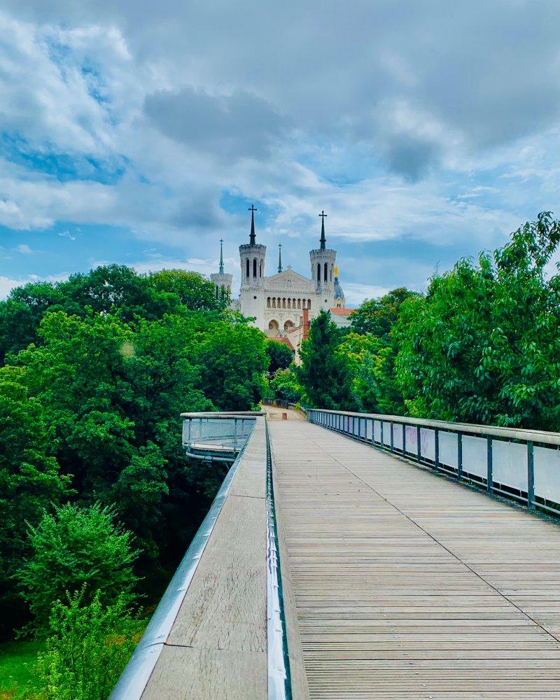 basilica of notre dame de fourviere from the passage des quatre vents