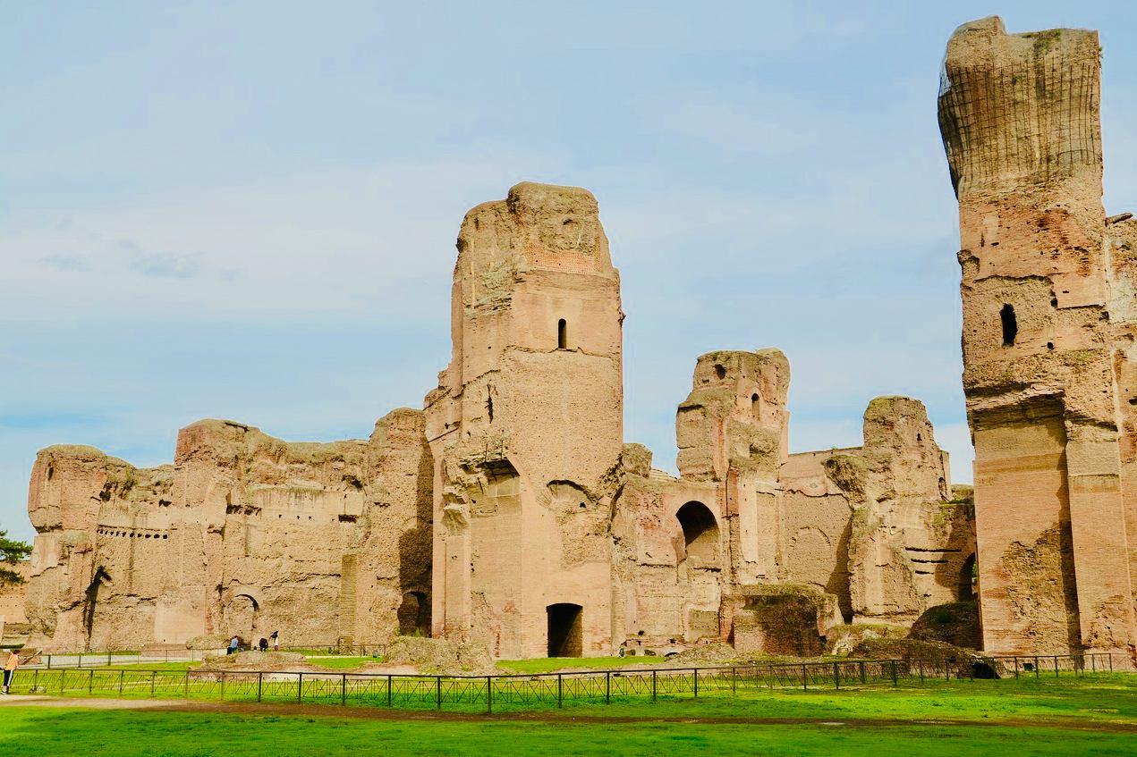 caracalla baths are in the most famous monuments in rome italy