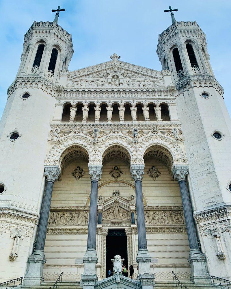 facade of the basilica of notre dame de fourviere