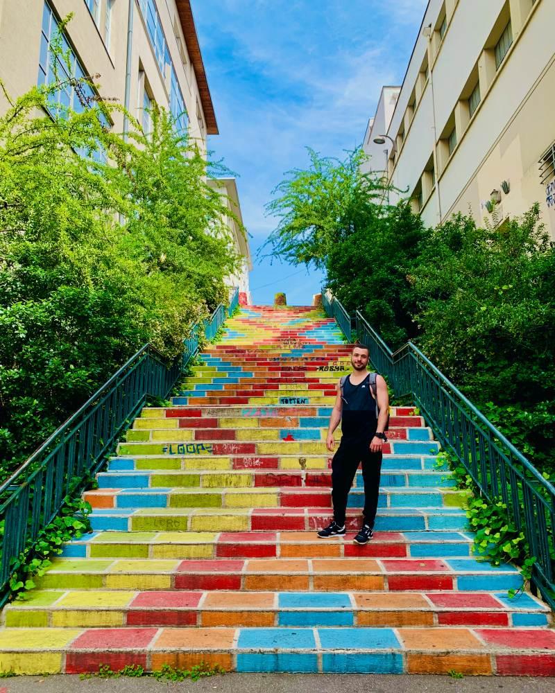 what to see in lyon rainbow stairs