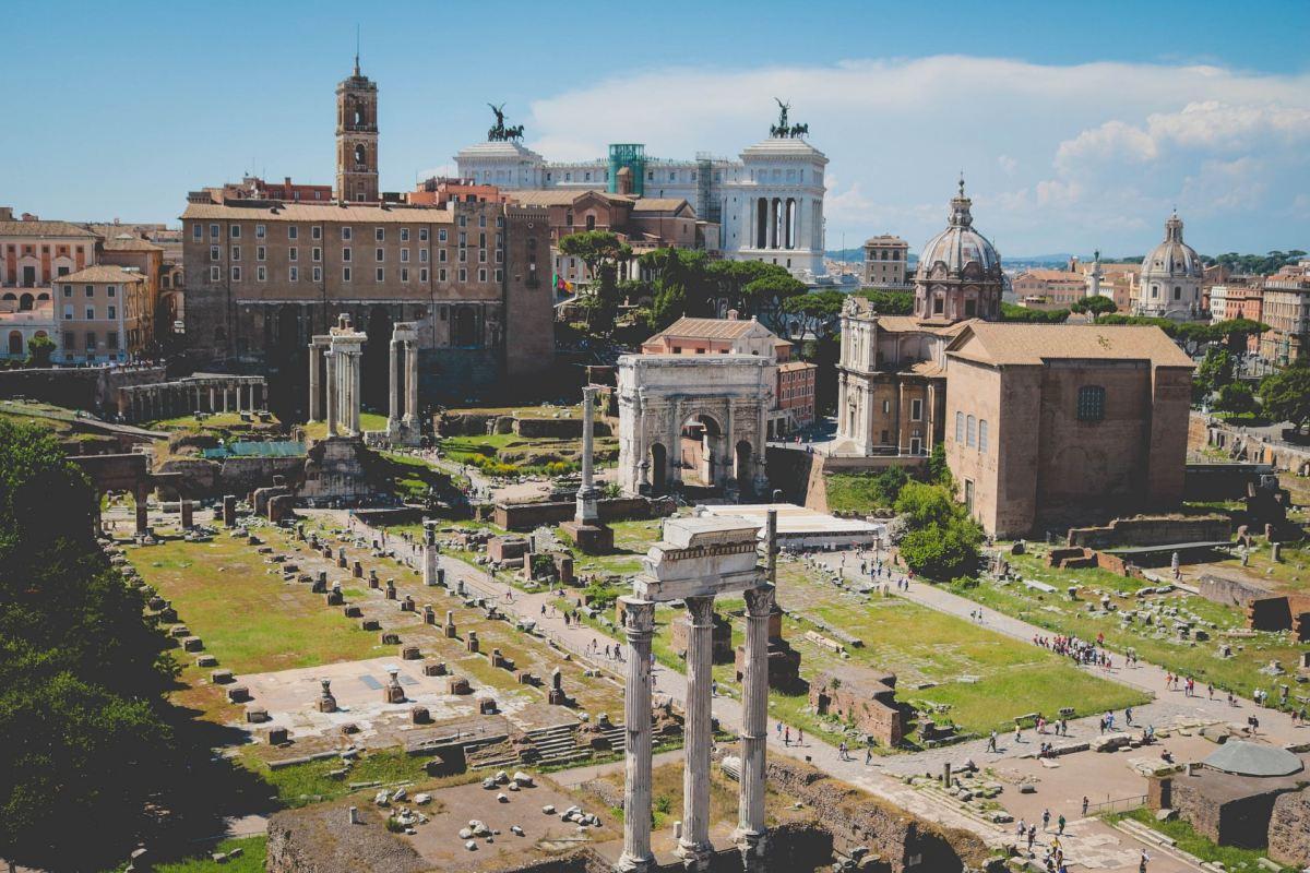 roman forum is a famous landmark in rome