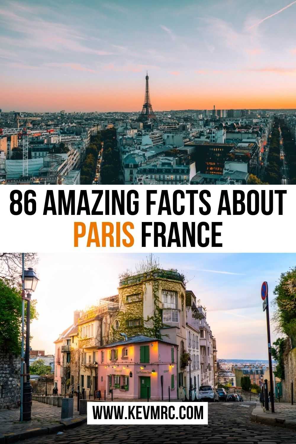 Paris is the capital of France, and one of the most visited city in the world. Learn more about the city of lights thanks to these 86 interesting facts about Paris. paris fun facts | fun facts about paris | paris facts