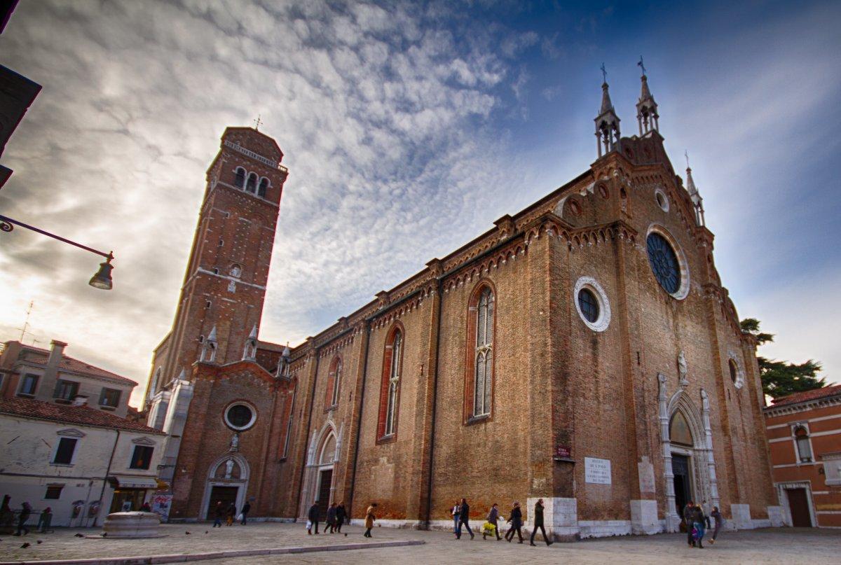 basilica dei frari is one of the most famous buildings in venice italy