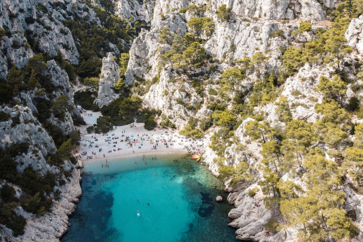 calanques national park is in the france famous landmarks