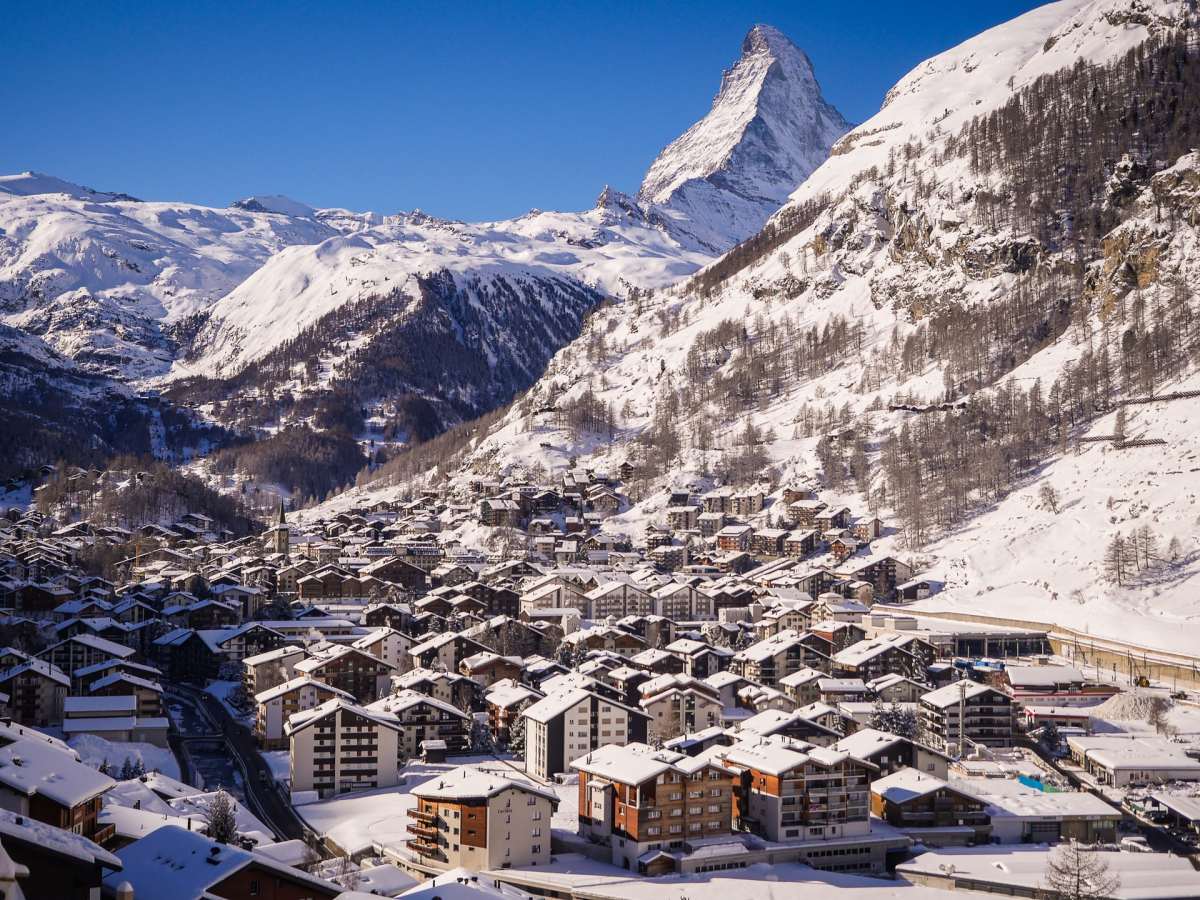 zermatt is in the best places to visit in switzerland in winter