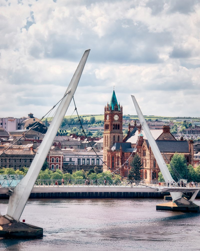 peace bridge is in the famous landmarks northern ireland has to offer