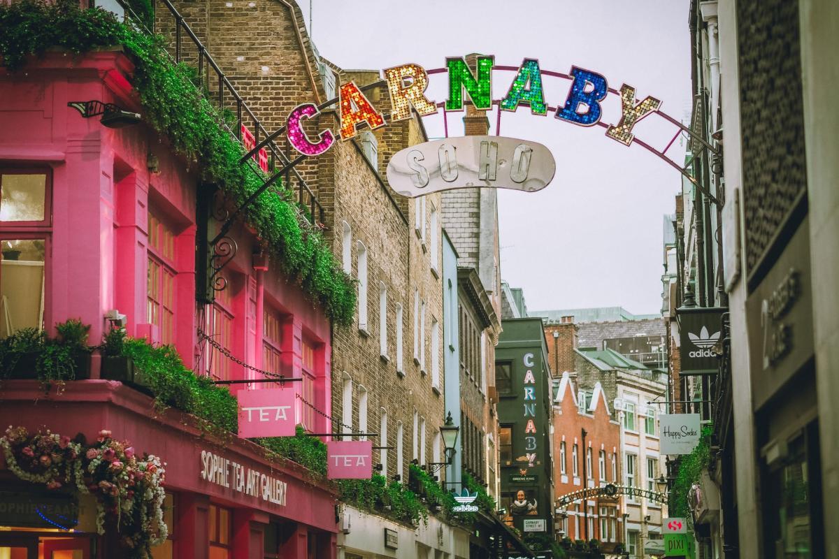 carnaby street is in the top london landmarks