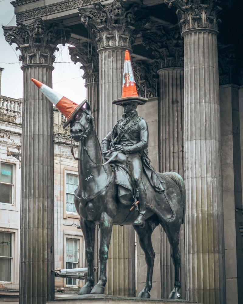 wellington statue is one of glasgow iconic buildings