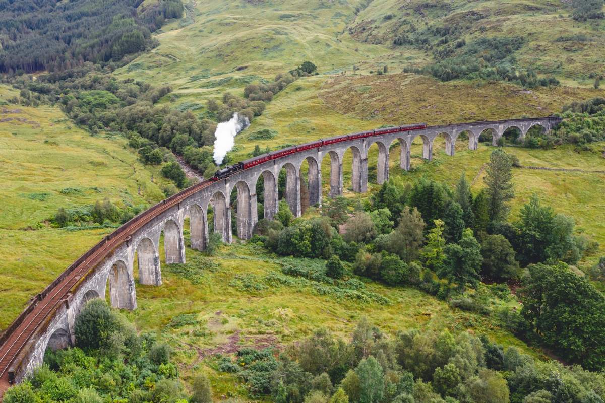 glenfinnan viaduct is one of the most popular landmarks in scotland