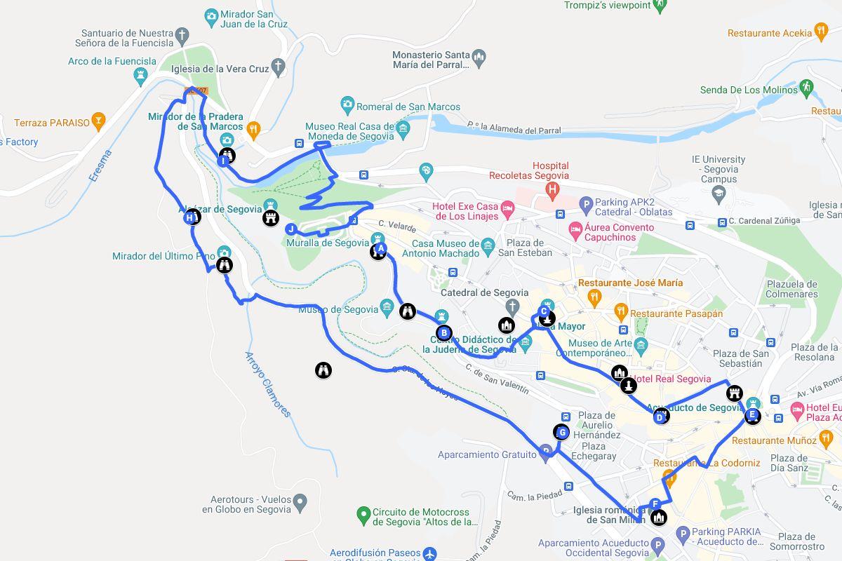 segovia tourist map