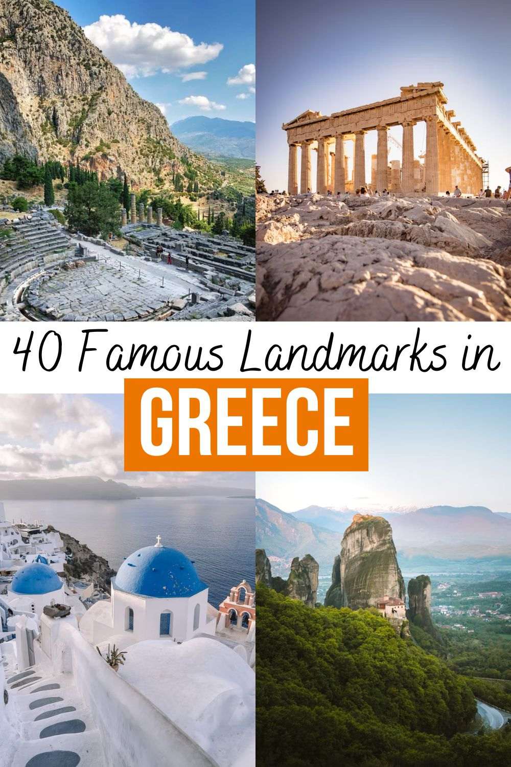 Discover the 40 most famous landmarks in Greece. Find out the best places to see in Greece. greece travel guide | travel greece | things to do in greece