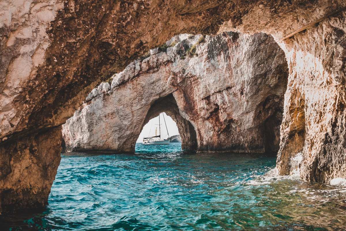 blue caves are in the best natural landmarks in greece