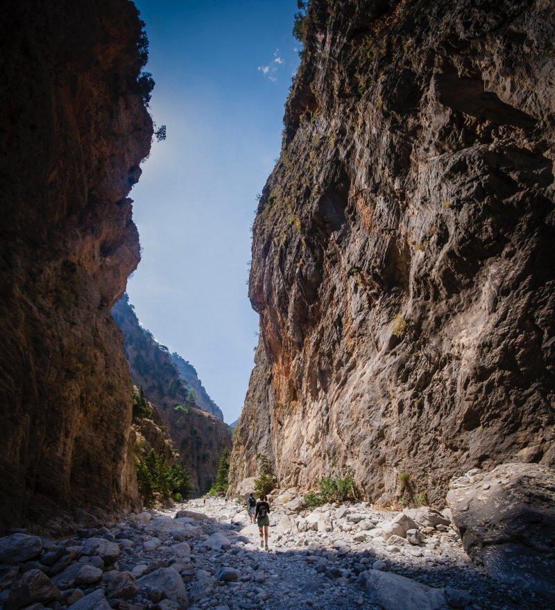samaria gorge is in the famous sites in greece