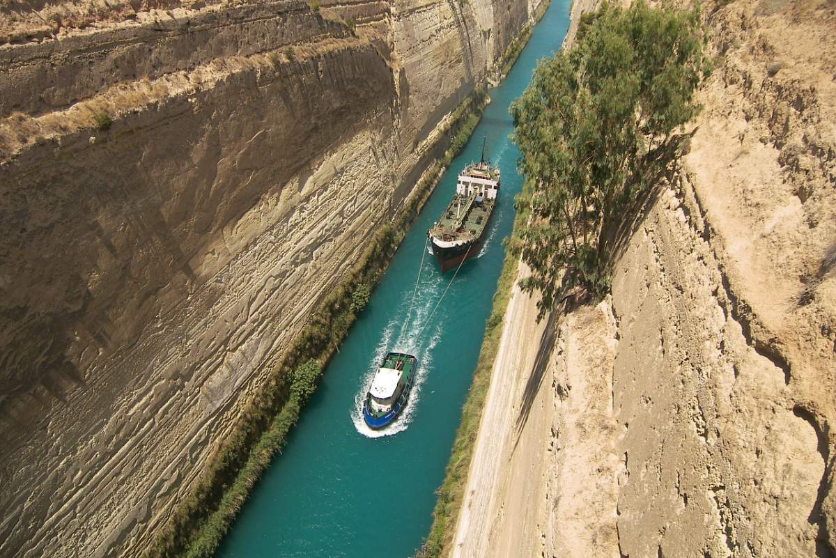 the corinth canal is among the famous attractions in greece