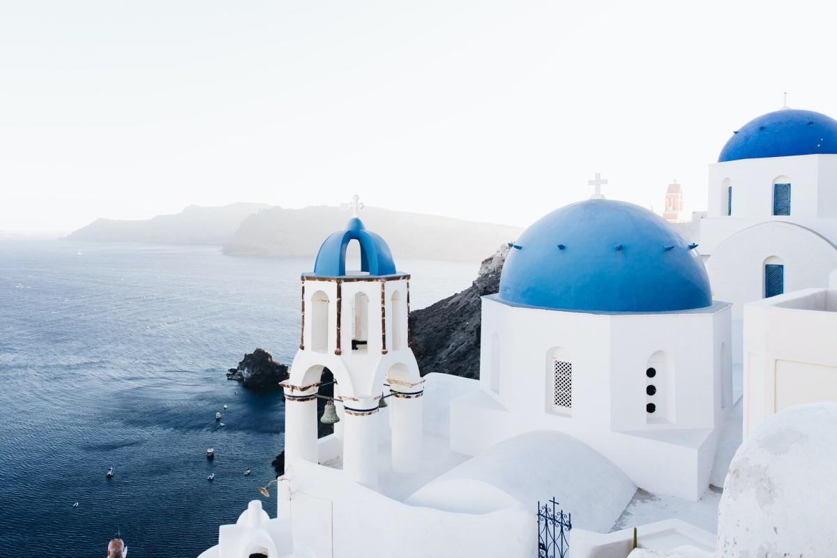 the domes of santorini are top monuments greece has to offer