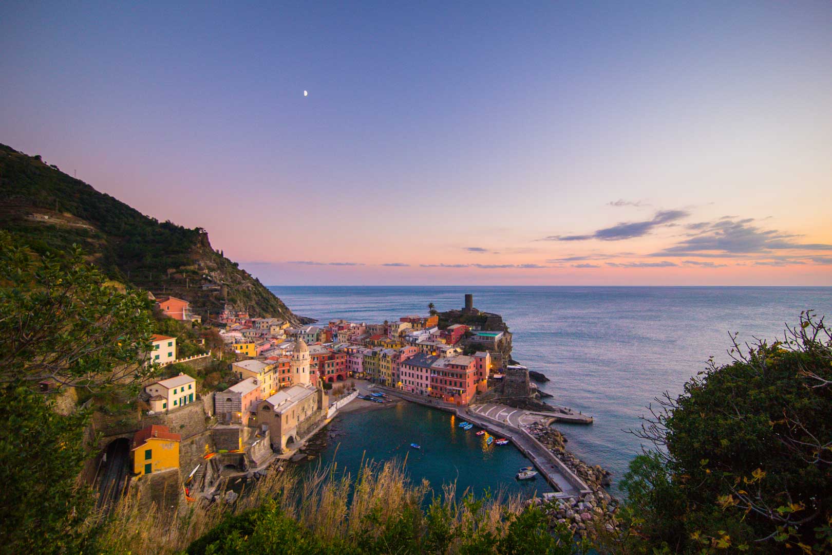 vernazza at sunset