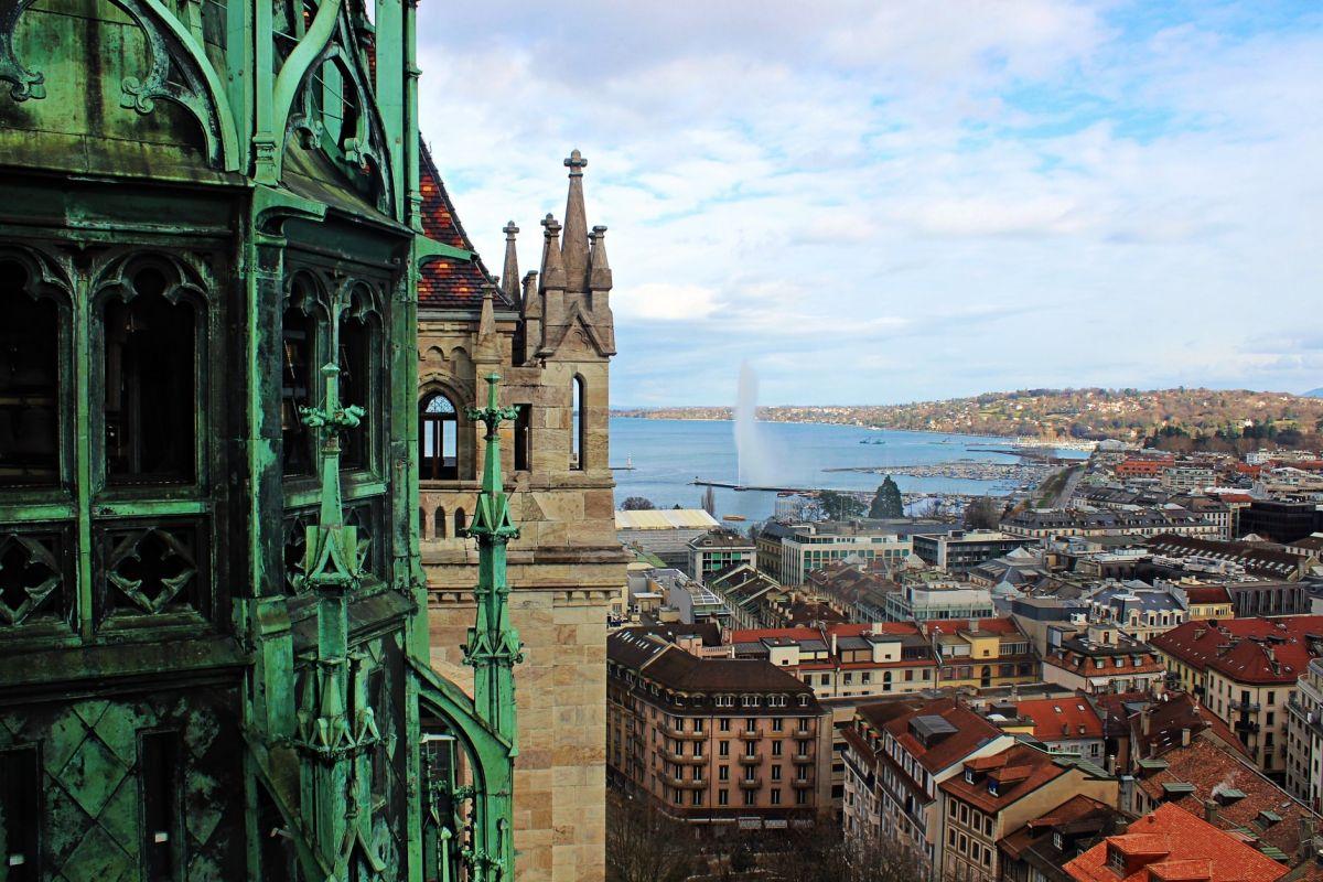 view from the towers of st pierre cathedral