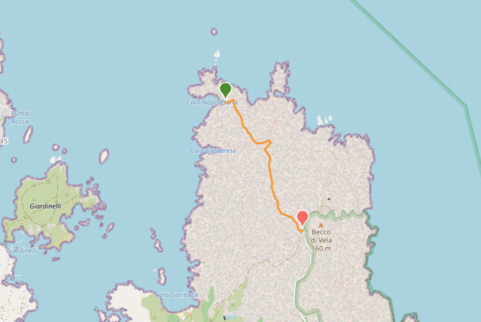 cala napoletana hiking map