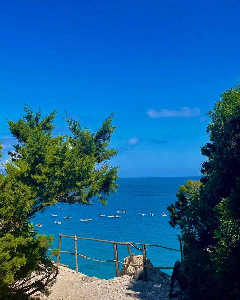 great view of cala goloritze italy