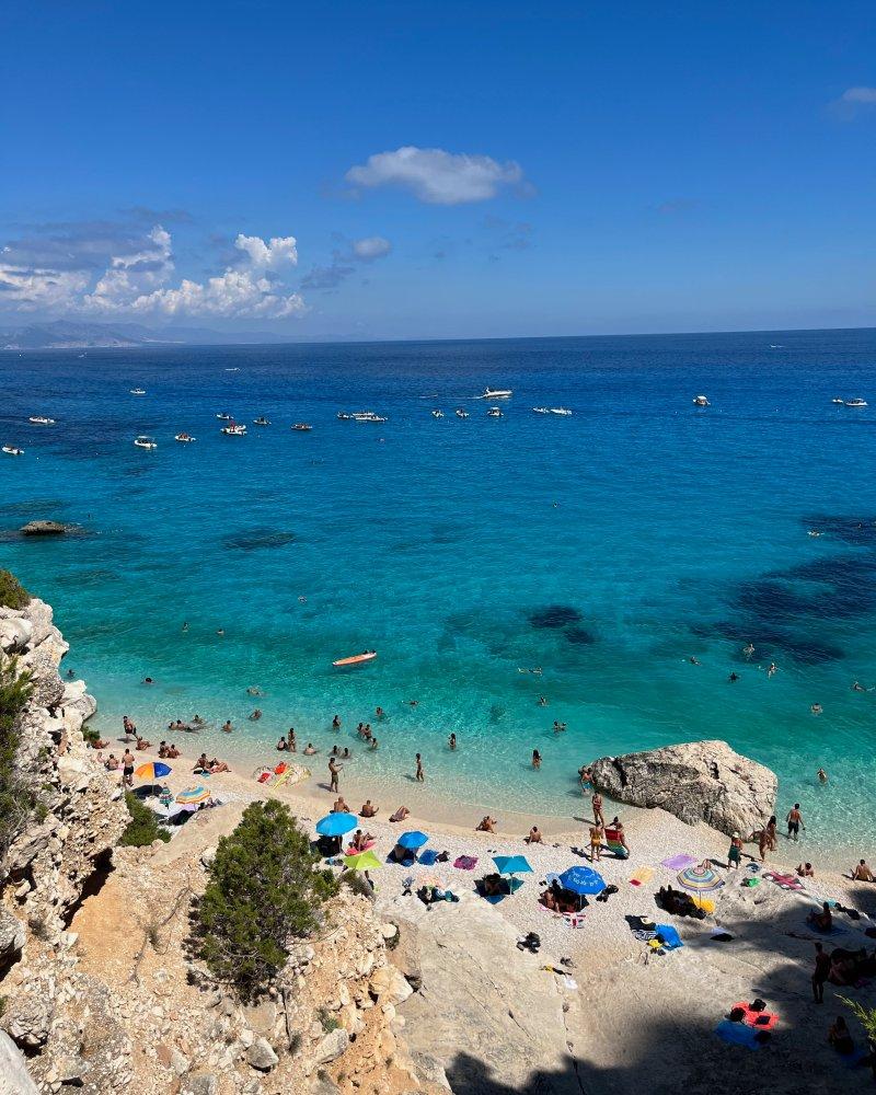 view of cala goloritze from the stairs