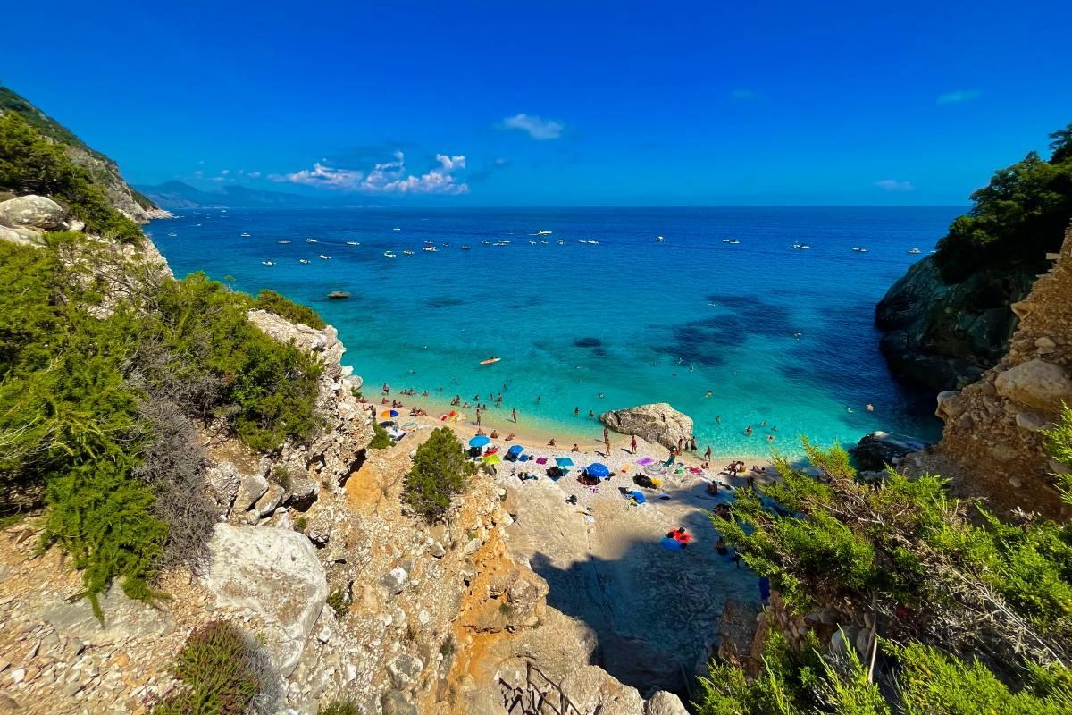 beach of cala goloritze gulf of orosei