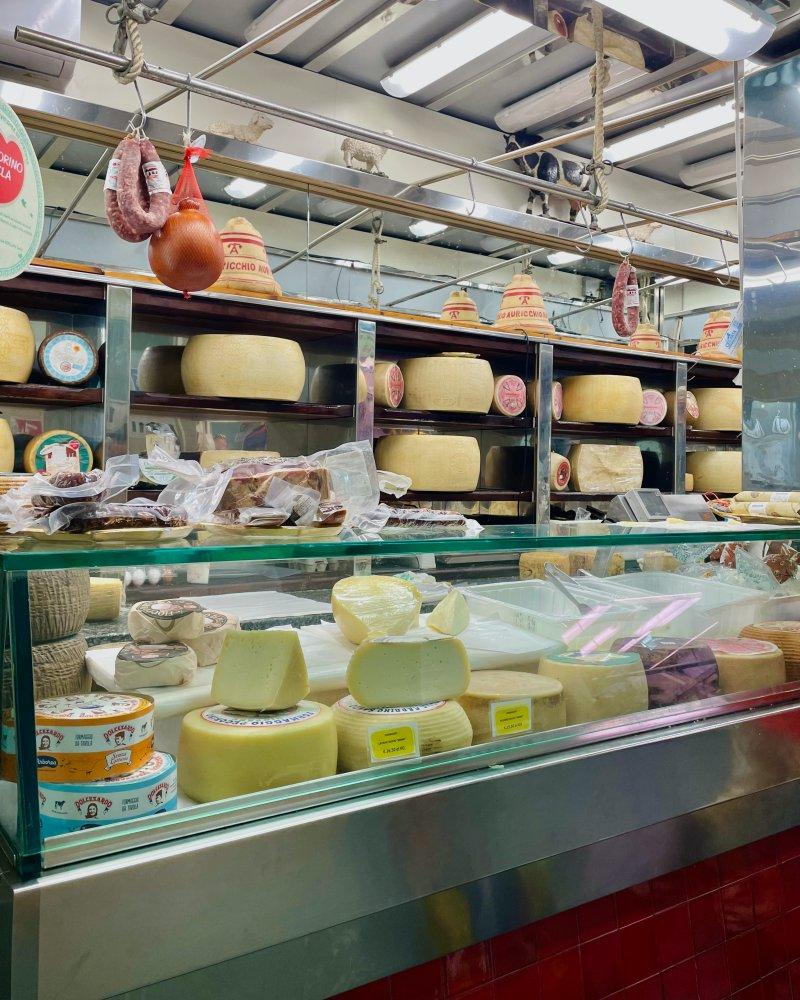 san benetto market cheese and ham booth