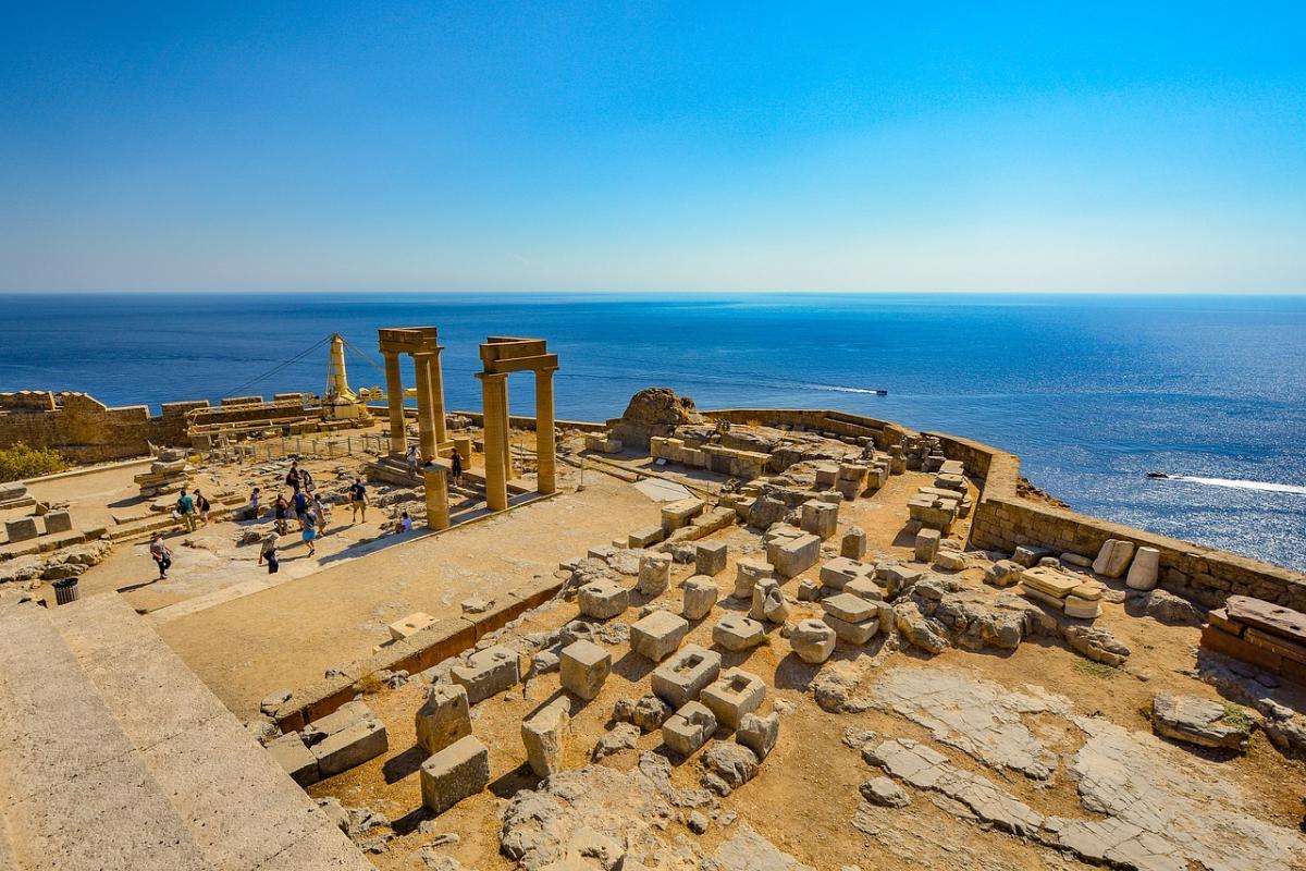 lindos temple in rhodes