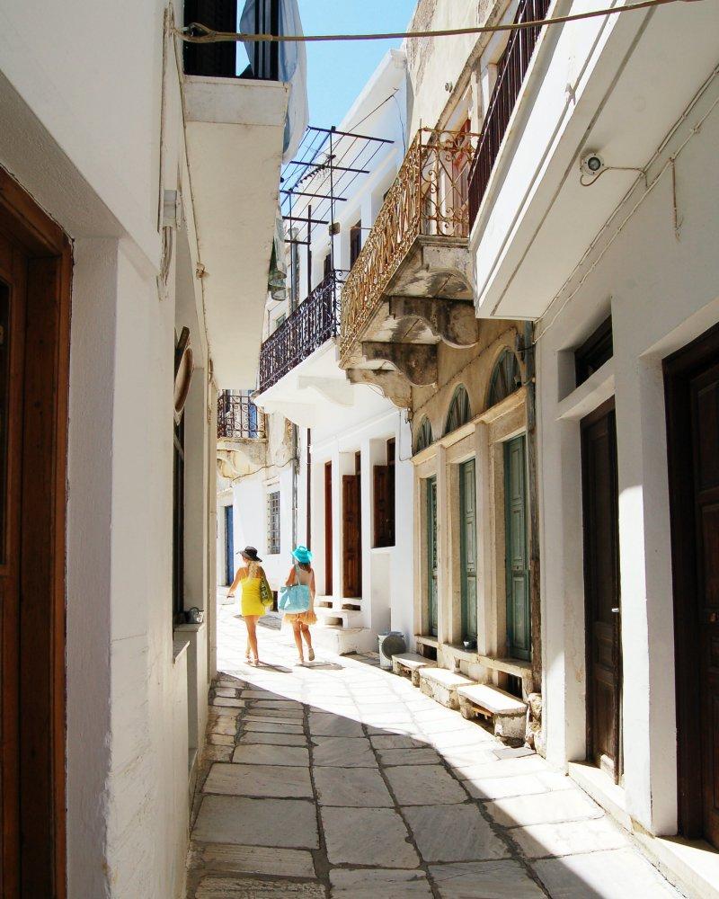 naxos old town streets