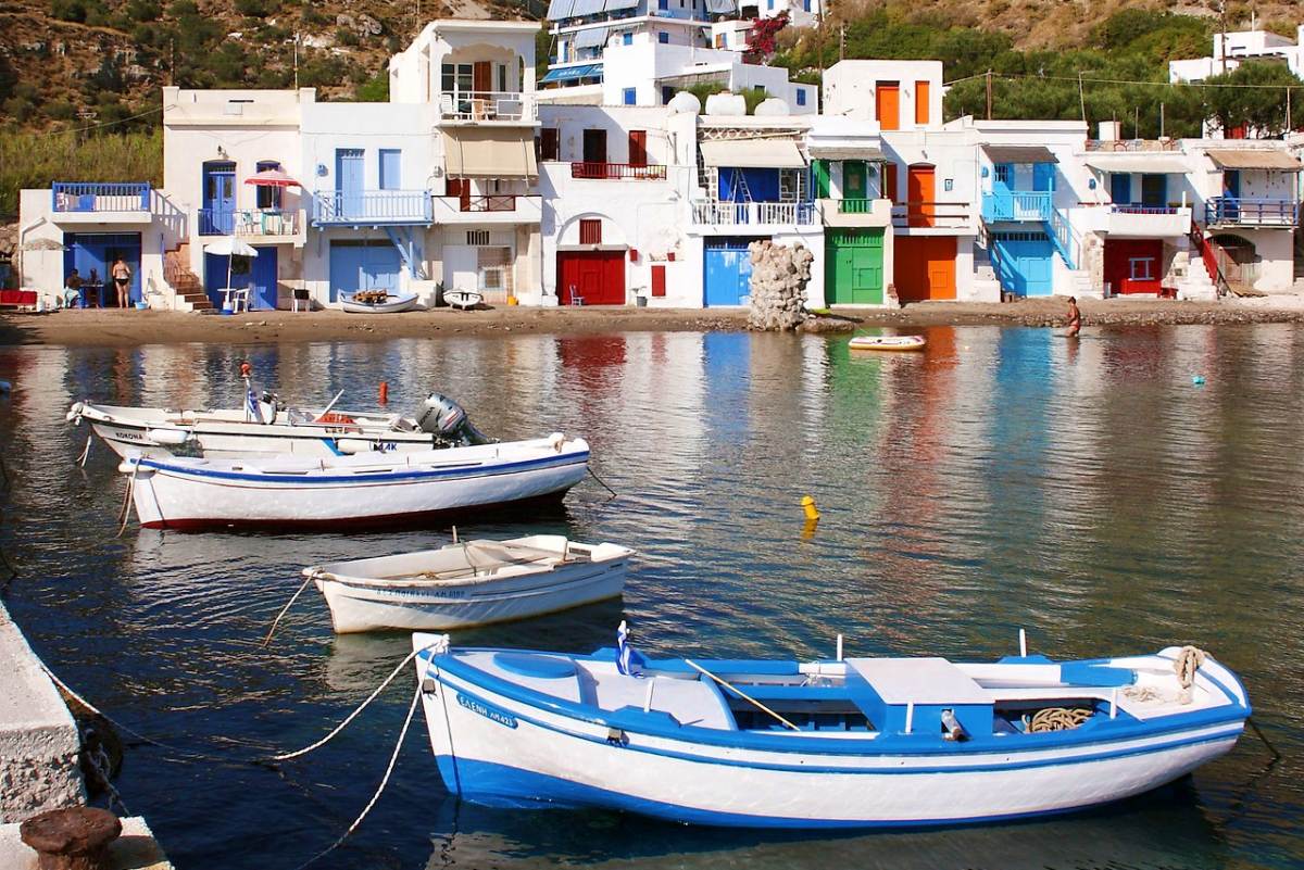 getting around milos without a car is easy from pollonia