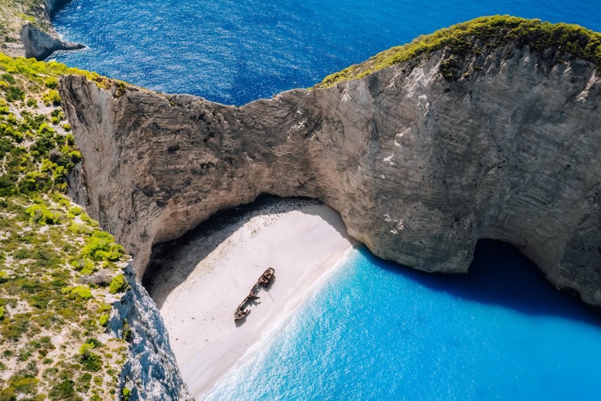 iconic zakynthos beach