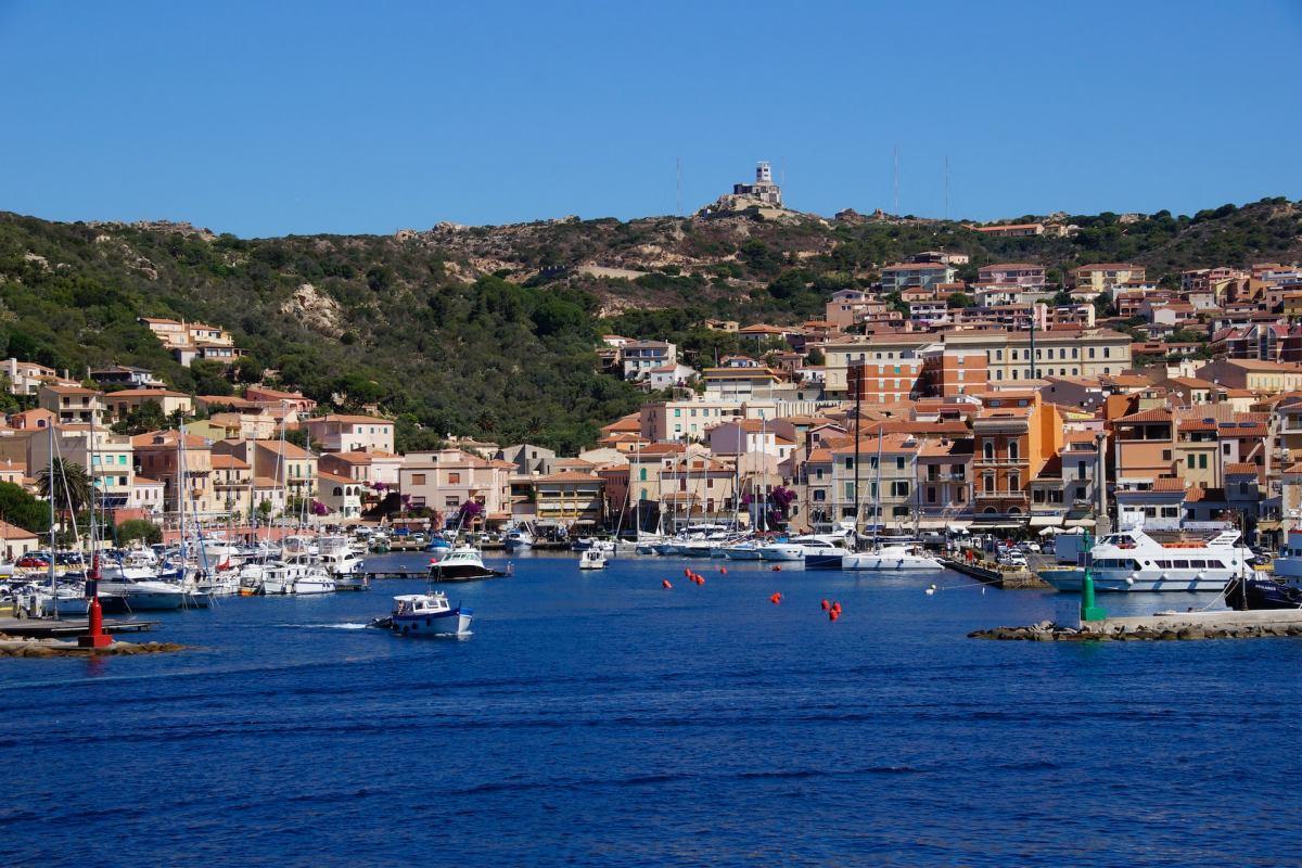 la maddalena town in sardinia