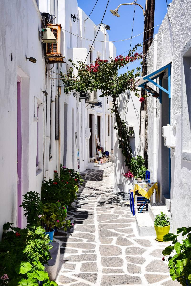 paros picturesque street greece