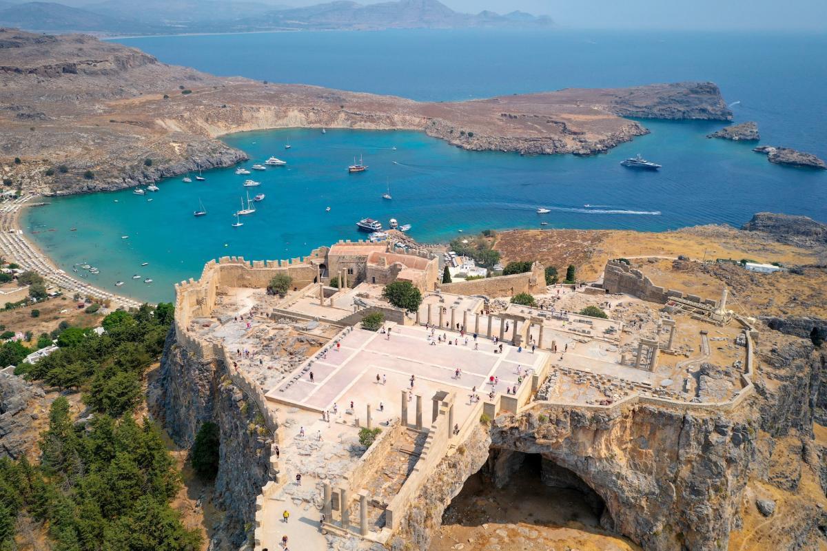 archeological site of rhodes along the sea