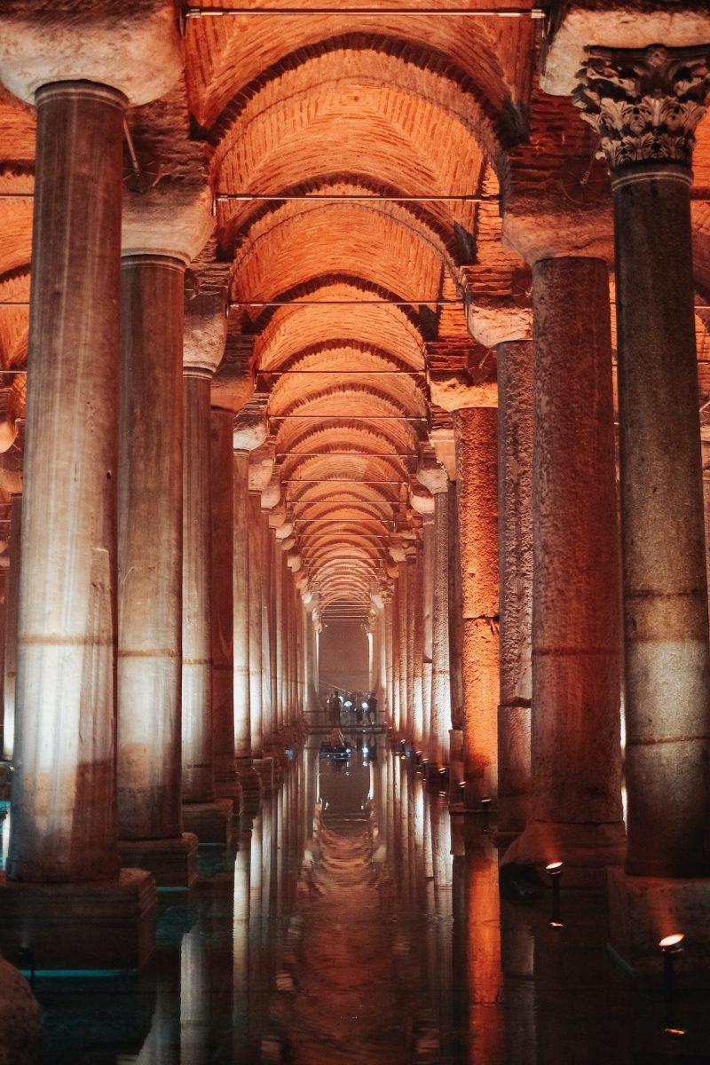 basilica cistern is one of the unique landmarks in istanbul turkey