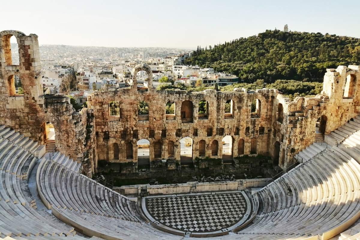 odeon of herodes atticus counts in the most famous landmarks in athens greece
