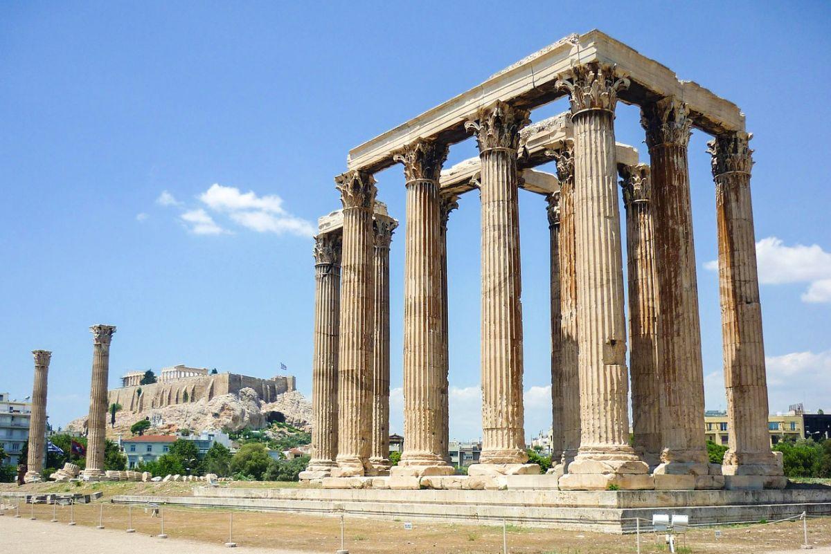 temple of olympian zeus is one of the famous landmarks in greece athens