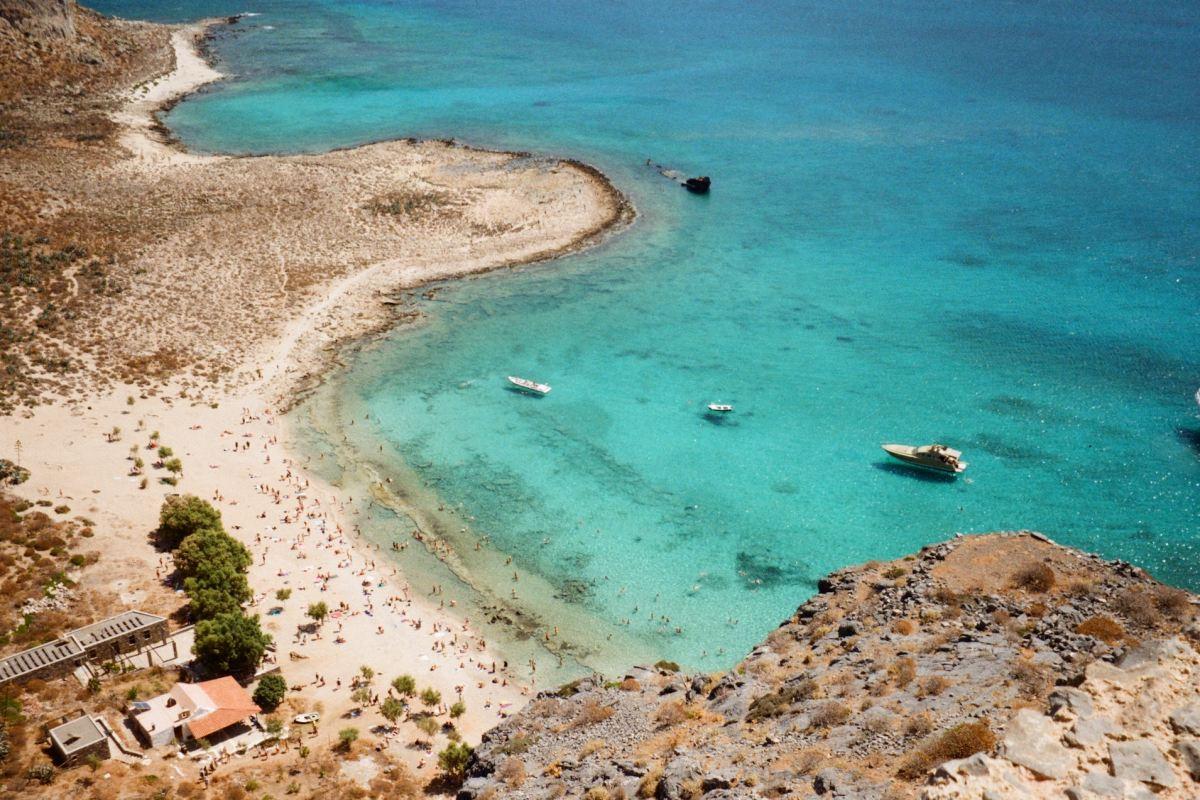 crete sandy beach and crystal clear waters