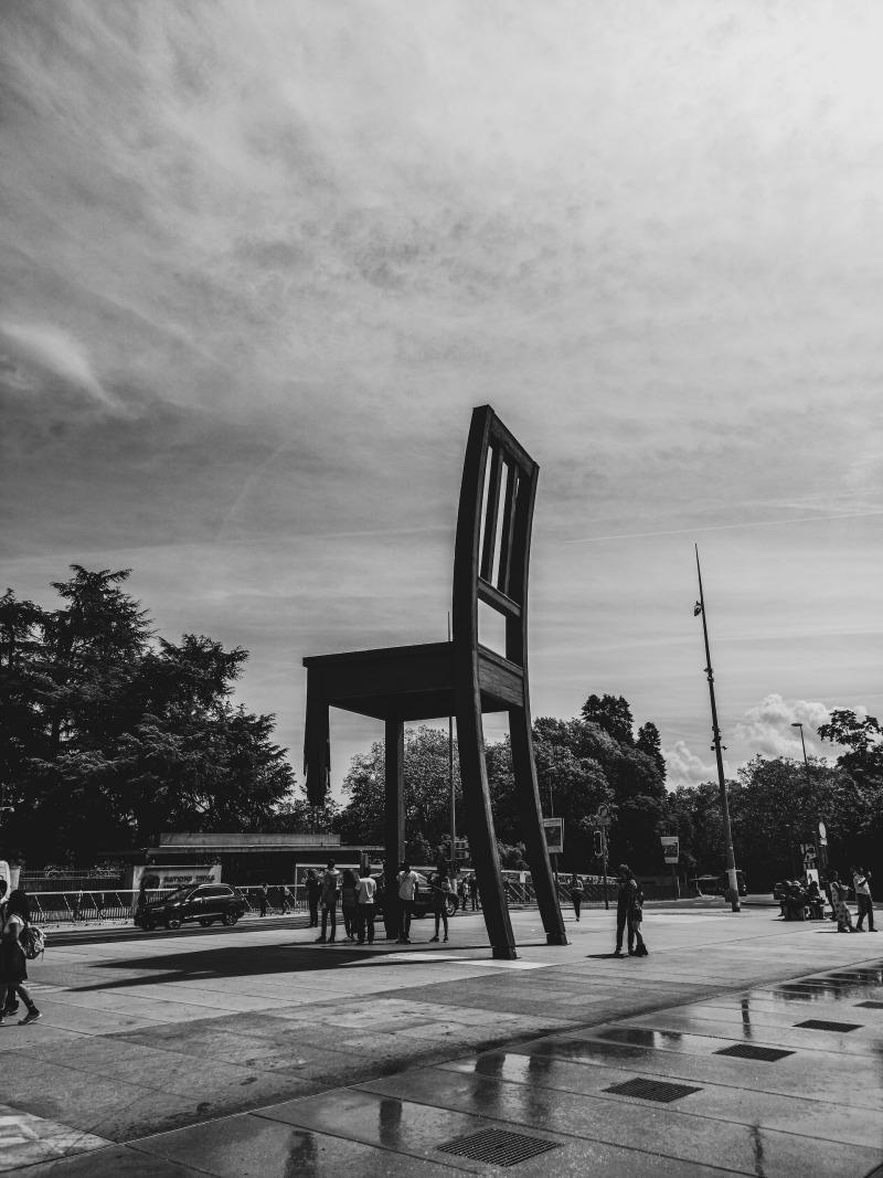 broken chair in geneva