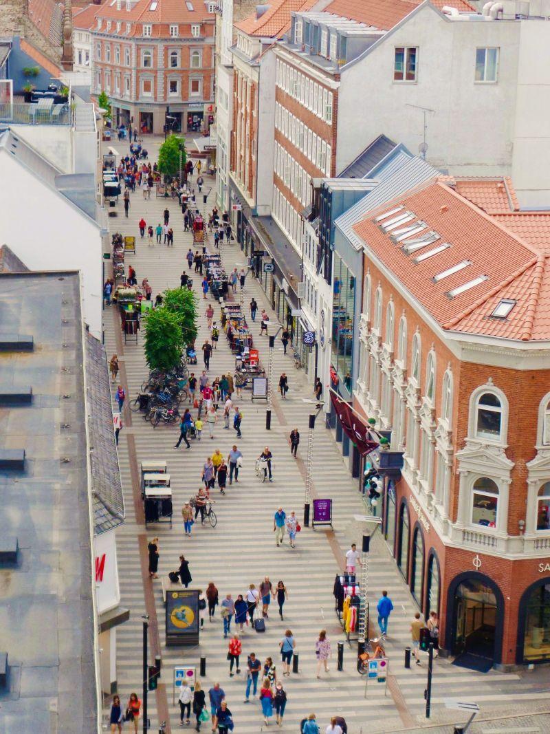 aarhus latin quarter from the rooftop