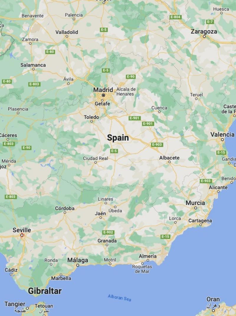 location of seville on the map